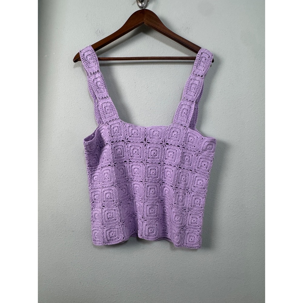 Tuckernuck Hyacinth House Colby Lavender Crochet Mini Skirt & Top Set Sz L New - Picture 4 of 12